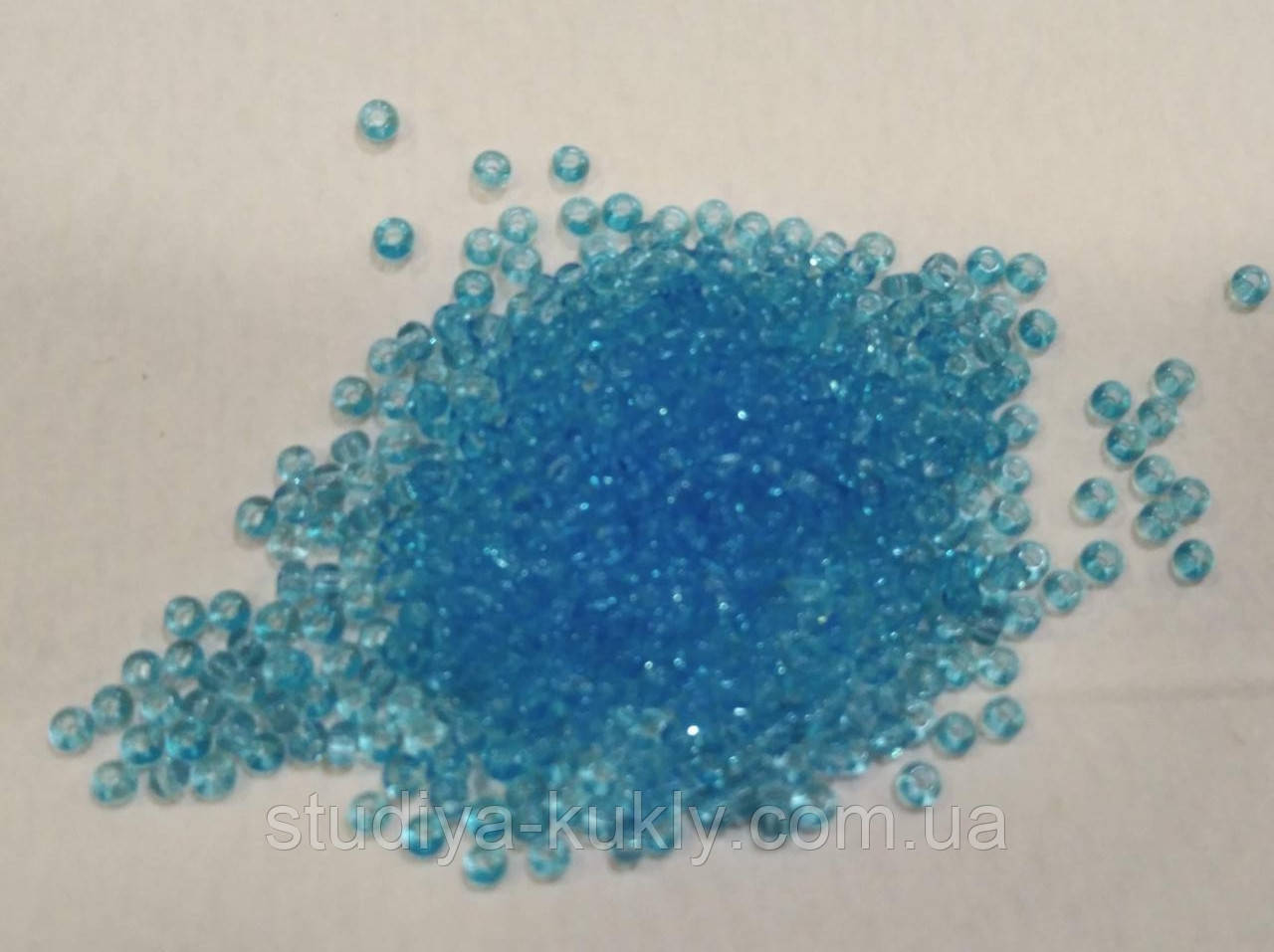 Бісер чеський, мікро. Пресциоза. №13 Колір блакитний, прозорий. №60000. Упаковка 10грамм., фото 1