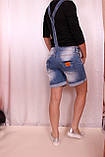 Турецькі джинсові шорти-комбінезон, фото 6