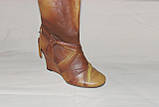 Демісезонні жіночі чоботи на танкетці екошкіра розмір 36, фото 3