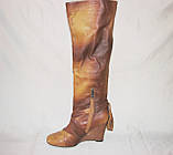 Демісезонні жіночі чоботи на танкетці екошкіра розмір 36, фото 5