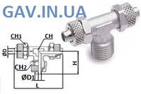 Конусне з'єднання трійник 6/4мм-1/8"