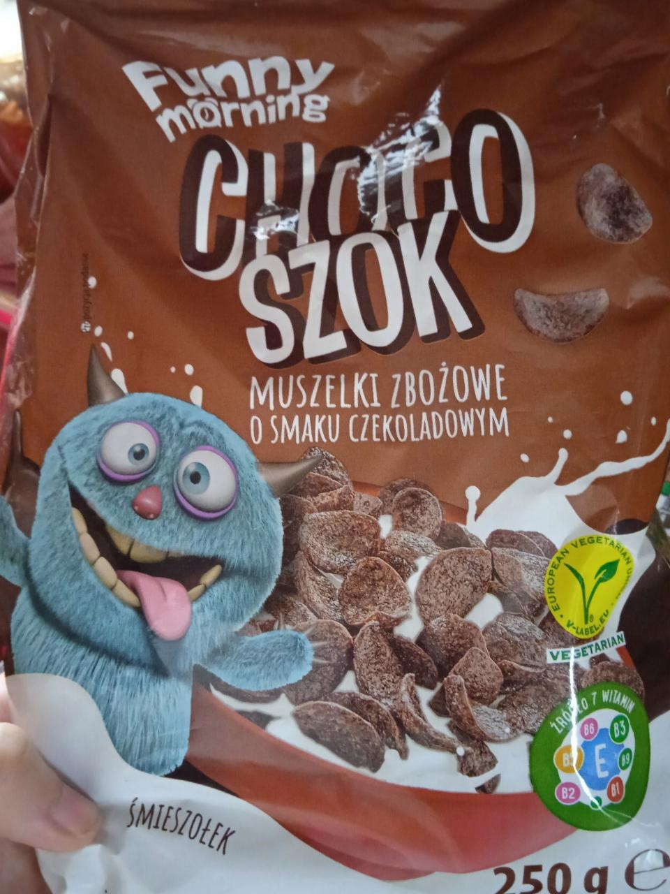 Хлопья Шоколадные кукурузные Fun Morning Choco Szok Smieszolek 250 г Польша - фото 2 - id-p1642969838