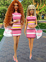 Одежда для кукол Барби Barbie - платье и сумочка