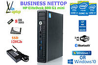 Мини комп, nettop HP EliteDesk 800 G1 mini i5-4590t/4Gb/128Gb/AC ... LAN+WiFi, 120, 8