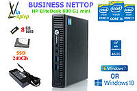 Мини комп, nettop HP EliteDesk 800 G1 mini i5-4590t/4Gb/128Gb/AC ... Да, 240, 8