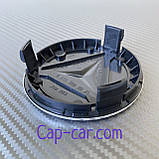 Ковпачки Мерседес чорний лосок нового типу. 75 мм. 3 ніжки, фото 2