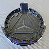 Ковпачки Мерседес чорний лосок нового типу. 75 мм. 3 ніжки, фото 3