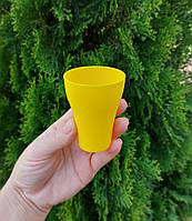 Стакан (рюмка) для фітильного поливу міні фіалок, діаметр 5 см Жовтий (не прозорий)