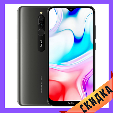 Xiaomi Redmi 8 3/32Gb Black Global Гарантія 1 Рік (*CPA -3% Знижка)_K, фото 1
