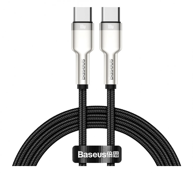 Кабель BASEUS Type-C to Type-C Cafule Series Metal Data Cable |2m, 5A, 100W, PD| (CATJK-D05)