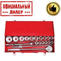 Набор инструмента 3/4", 20 ед (гол. 19-50 мм) металлический кейс INTERTOOL ET-6024 YLP