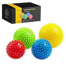 Масажні м'ячі із шипами 4FIZJO Spike Balls 4 шт.