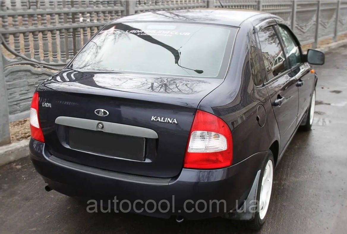 Накладка на задній бампер Lada (ВАЗ) Калина (седан) 2004-2013 р. в., фото 1