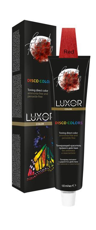 Червоний Тонуючий фарбник прямої дії без аміаку і окислювача LUXOR Professional, 100 мл