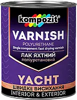 Лак яхтний поліуретановий Kompozit® (Колір: Безбарвний, Фасування: 0,7 л, Блиск: Глянцевий)