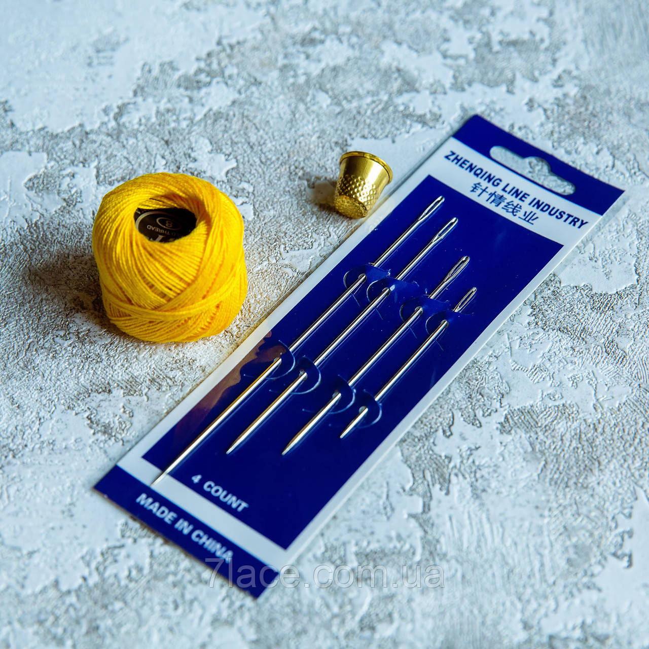 Набір голок швейних ручних / довжина від 15 до 7,5 см / в упаковці 4 шт / замовлення від 1 уп, фото 1