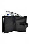 Чоловіче портмоне з відділенням для паспорта Desisan 072-01 чорний, фото 4