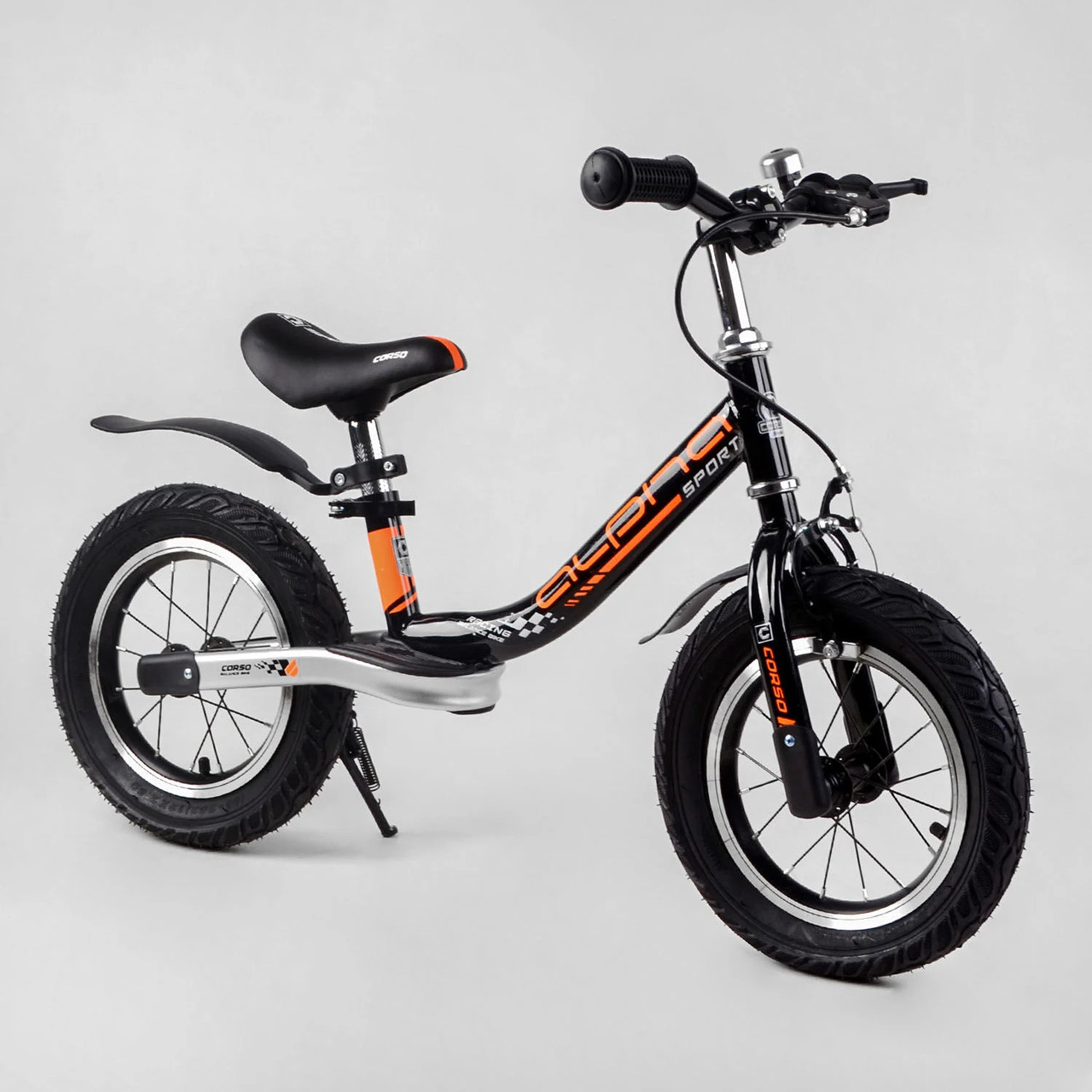 Велошка Corso Alpha Sport 64500 (Звучок, Надувні колеса 12", Стальна рама, Ручна гальма), фото 1