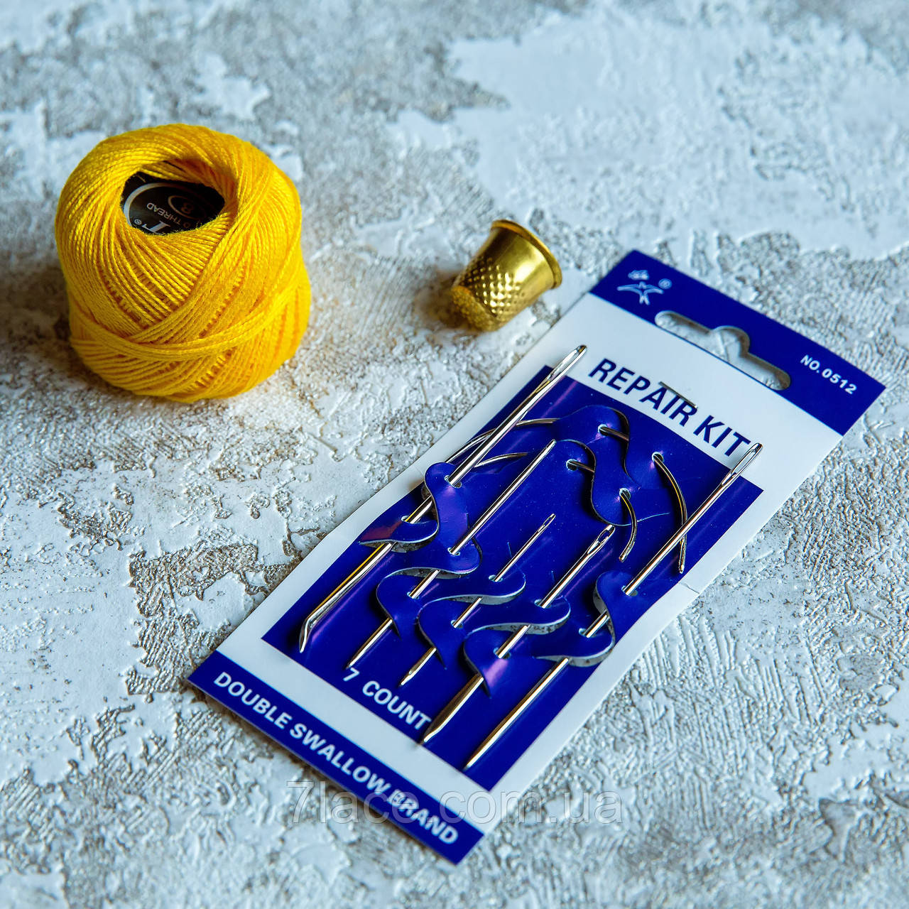 Набір голок швейних ручних для різних видів робіт / довжина від 9 до 5 см / в упаковці 7 шт / замовлення від 1 уп, фото 1