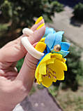 Українські жовто-блакитні квіти на заколках чи на резинках чи значок для дорослого чи для дитини 90 грн за 1 ш, фото 2
