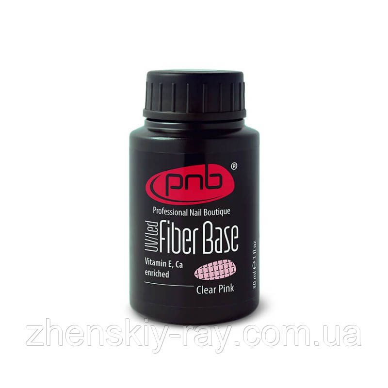 База з нейлоновими волокнами Fiber Base PNB Clear Pink, 30 мл