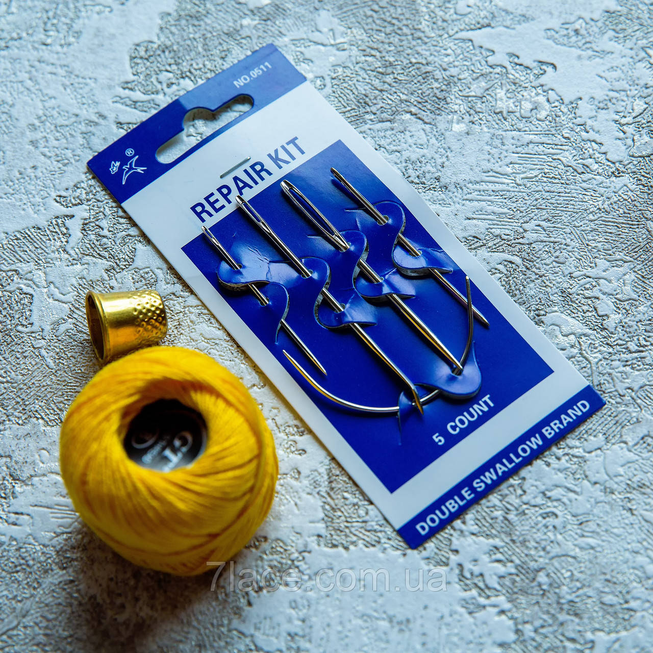 Набір голок швейних ручних для різних типів робіт/довжина від 7,5 до 5 см/в пакованні 6 шт./замовленні від 1 уп