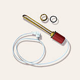 Тен для пластмасової бочки з терморегулятором в комплекті провід та гайка, фото 3