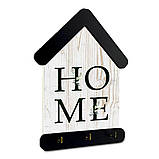 Ключниця-хатка декоративна дерев'яна 15х24 см "Home", фото 3