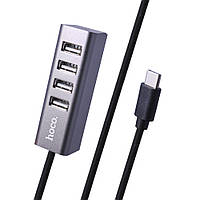 Хаб Hoco HB1 Line Machine USB To (4 USB) Silver