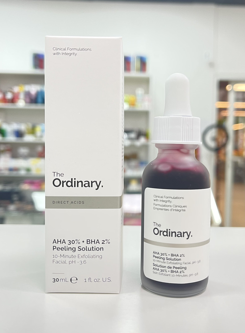 Кислотний пілінг для обличчя The Ordinary AHA 30% + BHA 2% Peeling Solution 30 мл