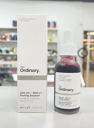Кислотний пілінг для обличчя The Ordinary AHA 30% + BHA 2% Peeling Solution 30 мл, фото 1