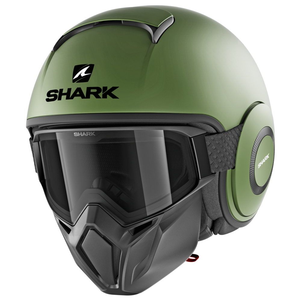 Мотошлем Shark Street Drak Matt (зелений), фото 1