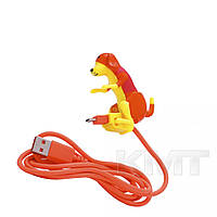 Micro USB Cable Dog (1m) — Orange