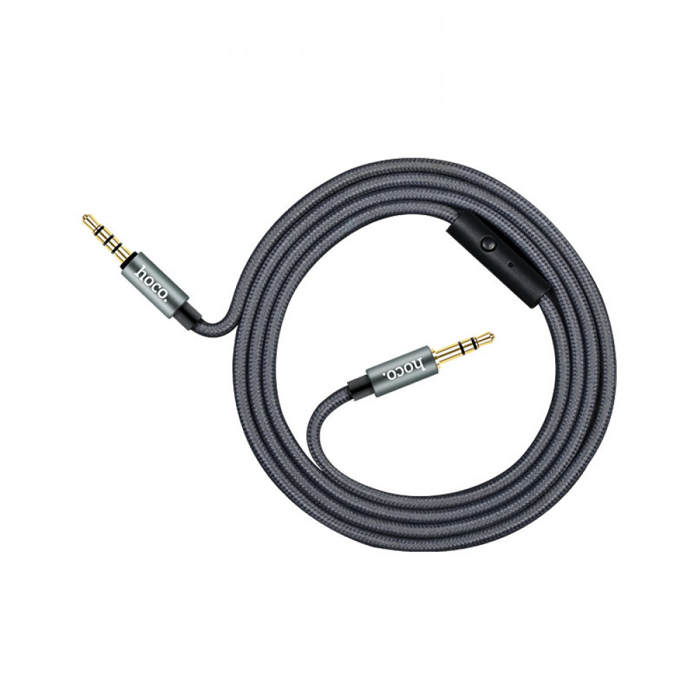 Кабель Aux « Hoco - UPA04 Noble Sound Series » With Mic — 1m — Tarnish