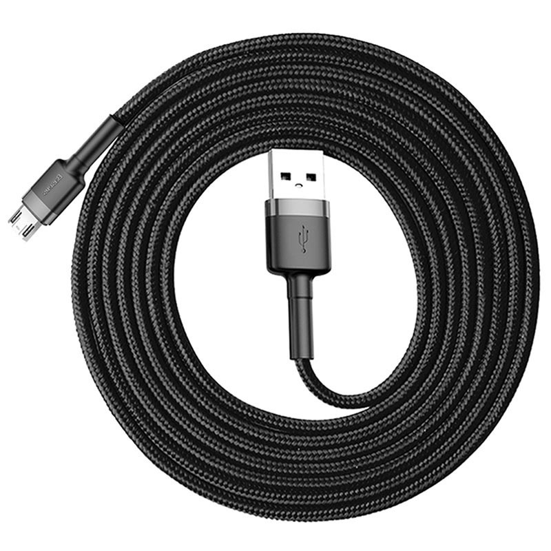 Кабель MicroUSB на USB Baseus 1.5А Cafule 2м (чорний)