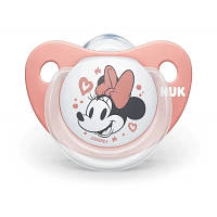 Пустышка Nuk Trendline Disney Mickey 0-6 мес., красная с белым (3954014)