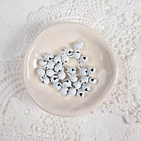 Бубонці металеві 5 мм Білі 5 шт