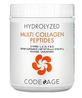 Codeage, Hydrolyzed, Multi Collagen Peptides, пептиды 5 типов I, II, III, V, X, порошок, без вкуса, 567 г