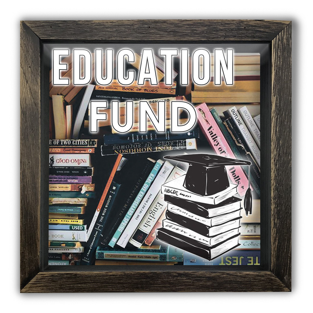 Дерев'яна копілка (скарбничка) 20 20 см "Education fund"