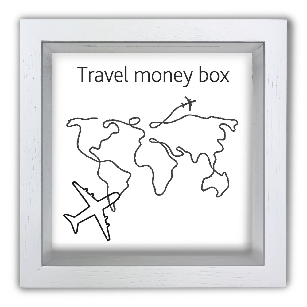 Дерев'яна копілка (скарбничка) 20 20 см "Travel money box"