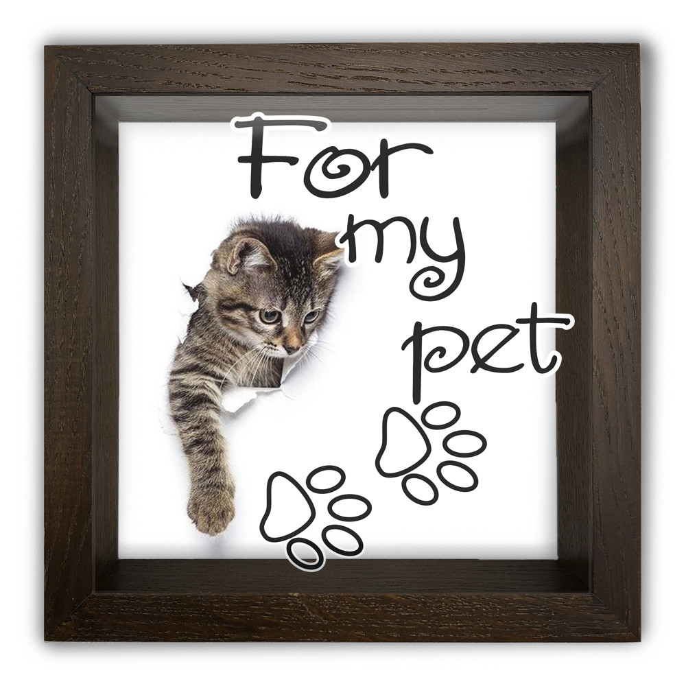 Дерев'яна копілка (скарбничка) 20 20 см "For my pet"