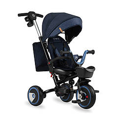 Триколісний велосипед MoMi INVIDIA Blue Navy, для дітей від 9 місяців до 5 років, 5-в-1