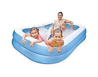 Дитячий надувний басейн Intex 57180 сірий 203*152*42 см на 2 кільця