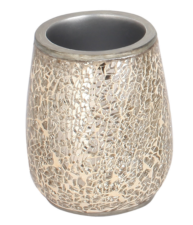 Склянка для зубних щіток Trento Baroque сірий\скляна крихта (54573)