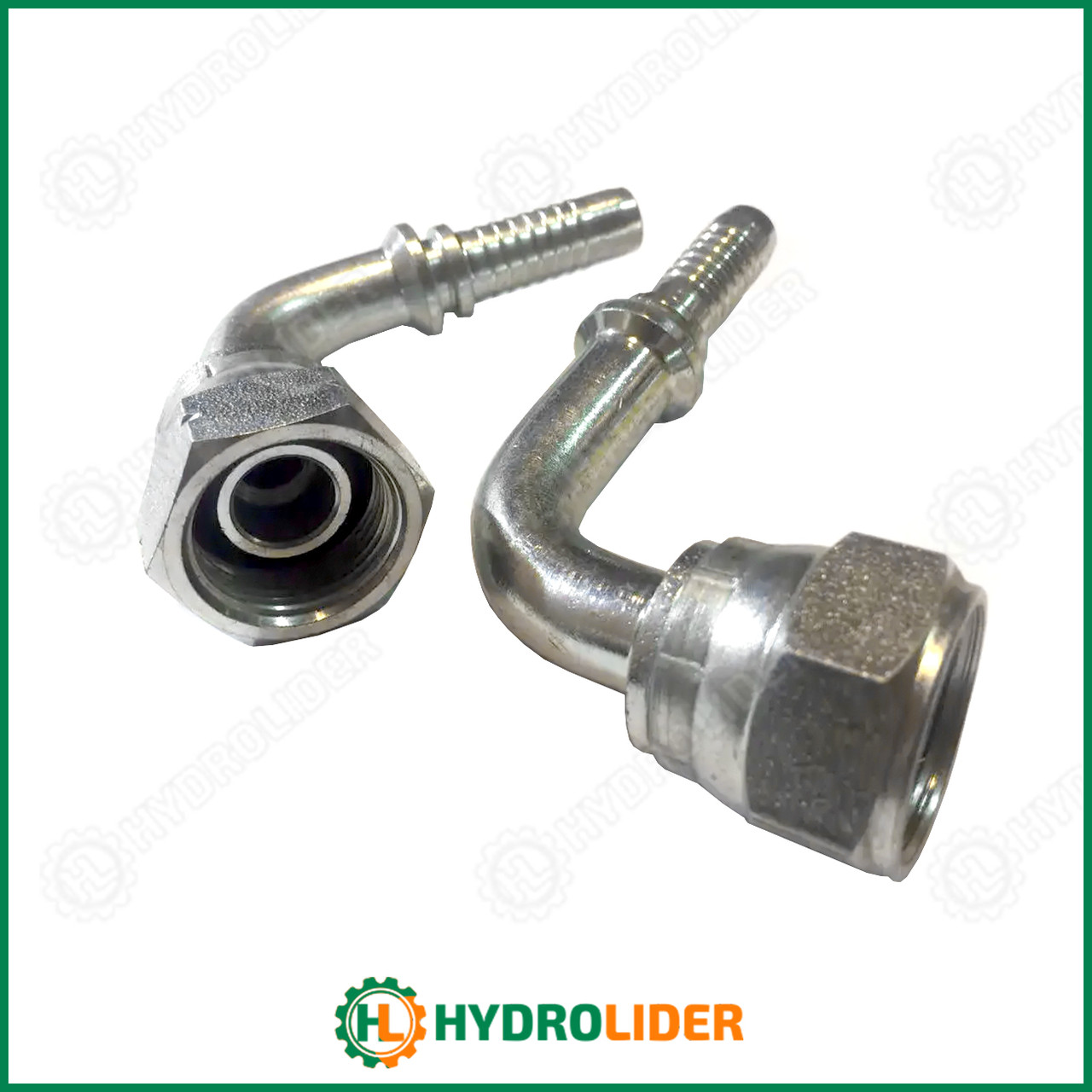 Фітинг 5/8" - 90% 3/4" BSP мама під обтиск РВД, фото 1