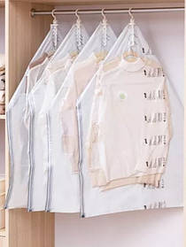 Розмір 70*90 см. Вакуумний пакет з клапаном і гачком для упаковки і зберігання одягу, з малюнком.