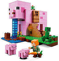Конструктор LEGO Minecraft Свинарник 490 деталей (21170), фото 10