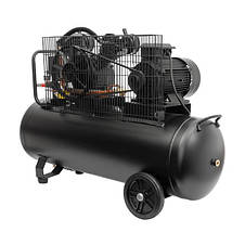 Компресор 100 л, 3 кВт, 380 В, 8 атм, 500 л/хв, 2 циліндра INTERTOOL PT-0013, фото 3