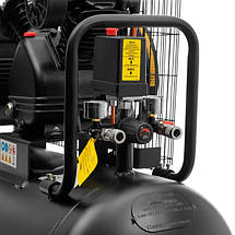 Компресор 100 л, 3 кВт, 380 В, 8 атм, 500 л/хв, 2 циліндра INTERTOOL PT-0013, фото 5