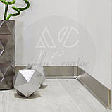 Торцева заглушка для плінтуса 80х15 мм, метал анодований, фото 3